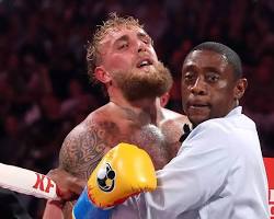 Image of Jake Paul private jet with money after Anthony Joshua fight