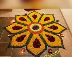 Flower rangoli design