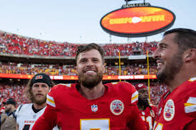 Chiefs kicker Harrison Butker’s robust jersey sales this year made NFL 
history