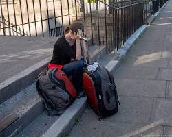 Image of Person feeling stressed while traveling