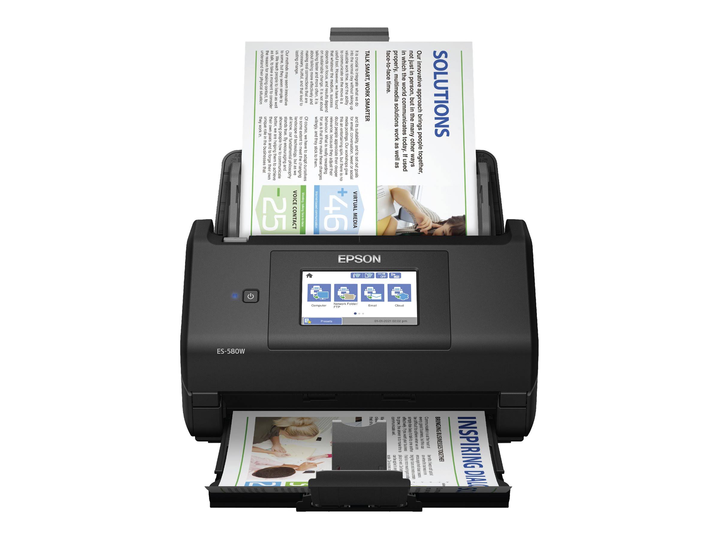 Epson WorkForce ES-580W Wireless Duplex Touchscreen Document Scanner