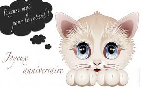 Résultat de recherche d'images pour "joyeux anniversaire chat"