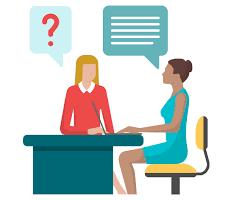 Image of person interviewing a user