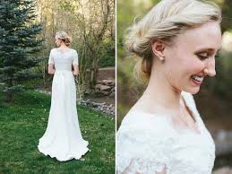 Silk chiffon and lace modest wedding dress. Chiffon corded lace bodice with a silk chiffon skirt - Alta Moda exclusive - chiffon-skirt-modest-wedding-dress.jpg