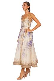 Dawning Lilac Floral Picnic Midi Dress