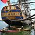 Historic tall ship sails intoBoston