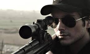 Bilal Lashari in a cameo role as a sniper in a scene from &quot;Waar&quot;. - Photo by Courtesy Photo. “Initially, this was going to be a smaller project. - 5262849e1e4e2