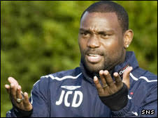 Jean-Claude Darcheville. Darcheville joined Rangers from Bordeaux in 2007 - _45307199_darcheville_226b