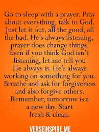 Go to sleep with a prayer. . .❤   Good night all my lovelies ... via Relatably.com