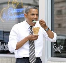 Billedresultat for Obama drinking/eating In Public