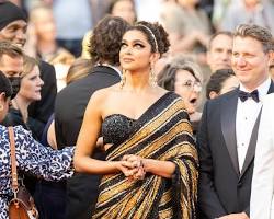 Image of Deepika Padukone's Cannes Sari