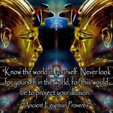 Know the world in yourself. Never look for yourself in the world ... via Relatably.com