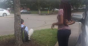 Teen comes to aid of younger student, making sure he stays ...