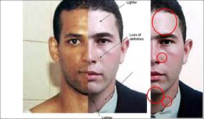 The prosecution say the police doctored an image of Jean Charles de Menezes for a composite picture comparing him with bomb plotter Hussain Osman. - police_doctored_image