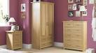 Oak effect bedroom furniture