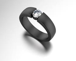 Image of Black Diamond Cluster Ring for men