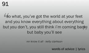 Kelly Clarkson Lyric Quotes. QuotesGram via Relatably.com