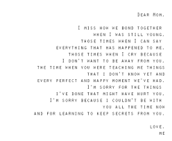 Dear Mom Quotes. QuotesGram via Relatably.com