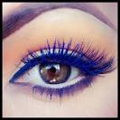 Electric blue mascara