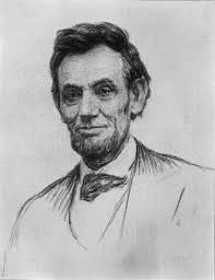 charcoal drawing of Abraham Lincoln. ABRAHAM LINCOLN FROM AN UNPUBLISHED ORIGINAL DRAWING BY JOHN NELSON MARBLE - img1_lincoln
