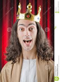 Funny king against curtain - funny-king-against-curtain-23372377