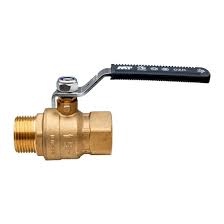 M-F DZR brass ball valve PN-40 full bore with black ...