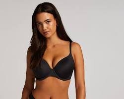 full body photo of female model presenting seamless cotton everyday wireless bra and brief set, AI generated