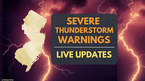 Severe thunderstorm warnings, flash flood alert issued in 2 N.J. counties, with more spotty storms possible tonight