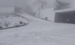 Se registra la primera caída de nieve en el Cofre de Perote