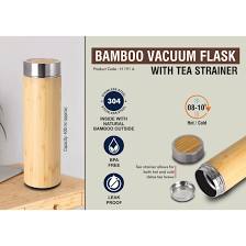 Customized Bamboo Water Bottle with Tea Strainer