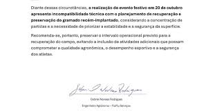 Engenheiro agrônomo do Consórcio Fla-Flu trata Vasco x Boca como 'evento festivo' em resposta à Justiça