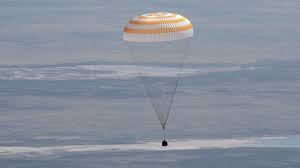 U.S.-Russian ISS crew returns to Earth after 241 days, landing in Kazakhstan