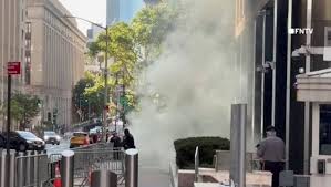 NYPD probes incident at Federal Plaza; video shows plume of smoke outside building
