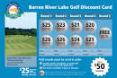 Golf course discount card