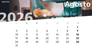 Calendario Agosto 2026