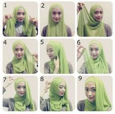 Hasil gambar untuk tutorial hijab paris