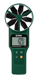 Extech AN310 Large Vane CFM/CMM Anemometer/Psychrometer, 40 ...