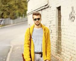 Yellow color for men's fashion