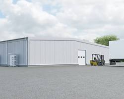 warehouse built with sandwich panels for storing agricultural products resmi