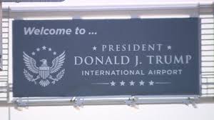 Travellers react as Florida airport renamed after Trump