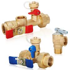 Brass 3/4in Tankless Water Heater Valve Kit for rheem/rinai ...