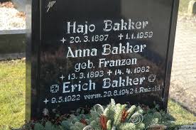 Grab von Anna Bakker (geb. Franzen) (13.03.1893-14.04.1982 ...
