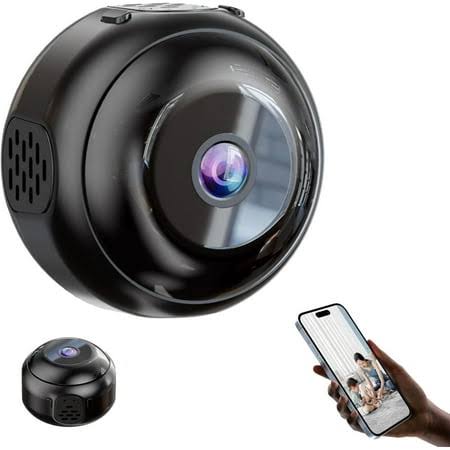 Hidden Camera HD Night Vision , Security Mini Camera Wifi Camera, Tiny and Installs in 1 Second, Remote Real-Time Viewing, Indoor/Outdoor Night Vision