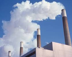 Image of Factory with smoke stacks