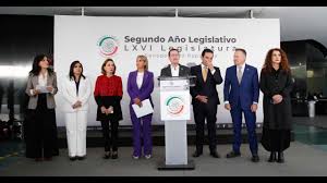 Conferencia de prensa ofrecida por las y los senadores del GPPAN, encabezados por su coordinador, Ricardo Anaya Cortés