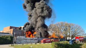 Major Fire Engulfs Recycling Yard in Forchheim, Germany