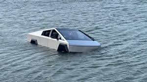 Tesla Cybertruck driver arrested after driving into lake to use 'wade mode', police say
