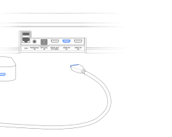 Image of Apple TV 4K connected to a TV and AV Receiver