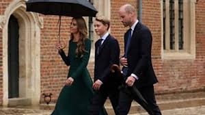 Prince George begins first day at a rainy Eton College — BBC