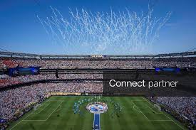Licensable picture: Fireworks are set off as Robbie Williams, Nicole Scherzinger and Laura Pausini sing Desire, the official FIFA anthem, before the